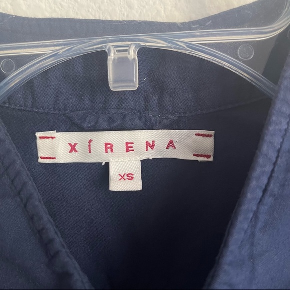 Xirena Button Down Long Sleeve Navy Zoey Lightweight Shirt - Picture 4 of 7